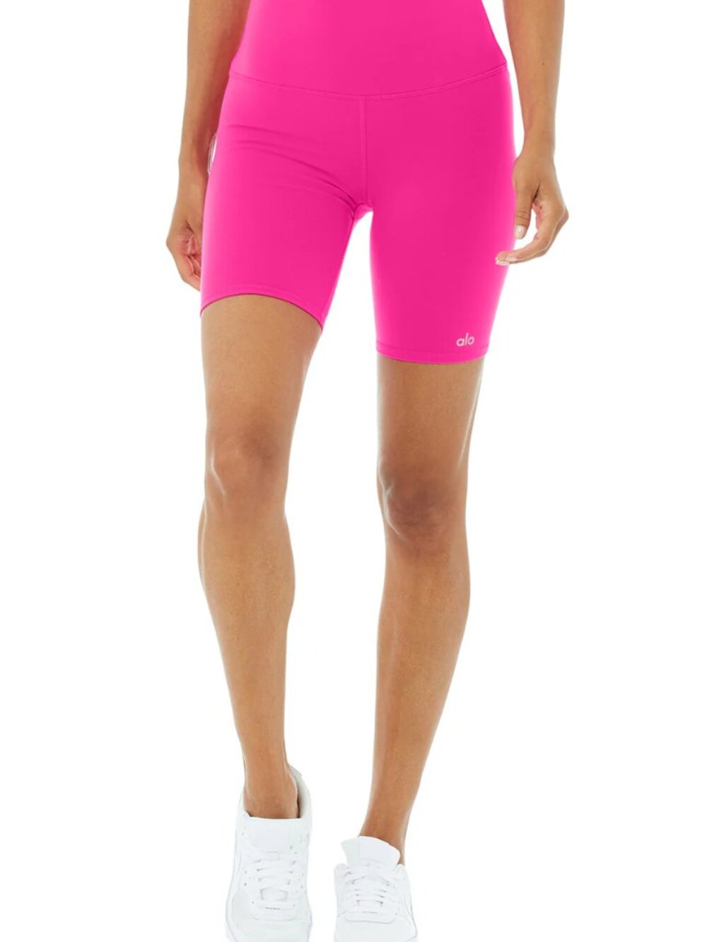 High-Waist Biker Short - Neon Pink (S)